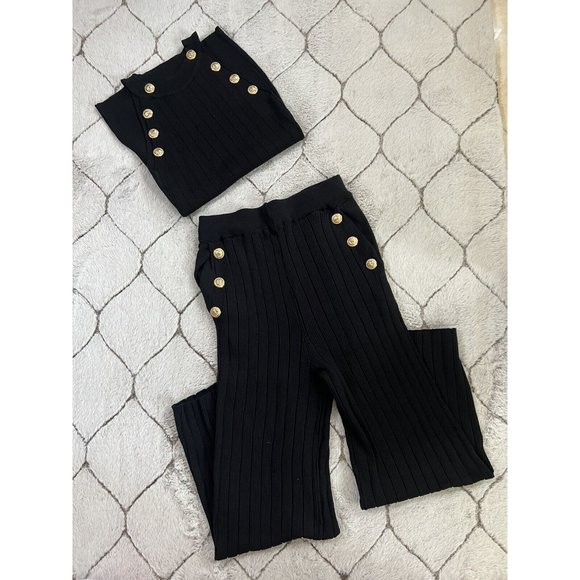 DAIMARAN Rome Women's Matching Set 2 Pieces Tank Top + Pants Black M - Picture 1 of 6